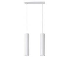 Sollux Lighting Lagos 2 - Lampadario in acciaio, colore: Bianco