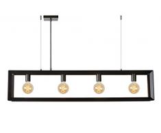 Lucide Thor di lampade a sospensione grigio ghisa, Metallo, E27, 60Â W, Grey Iron, 120Â x 13Â x 155Â cm
