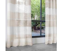 Homemaison Tenda a Righe Orizzontali, Poliestere, Lino, 240Â x 140Â cm