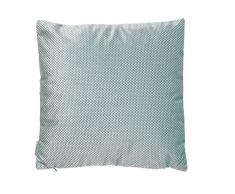 B&H Cuscino con zip nascosta, velluto, turchese, singolo, 45Â x 45Â x 5Â cm