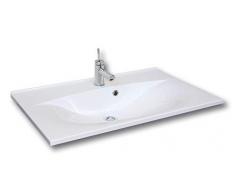 Fackelmann Capri - Lavandino in ghisa, 80 x 14,5 x 50 cm, 50 x 80 x 14,5 cm, Colore: Bianco