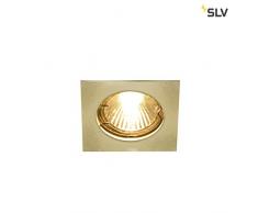 SLV Pika QPAR51 - Lampada da soffitto quadrata per interni, in ottone resistente, max. Lampada da 50 W, in alluminio, 0 W, colore: oro