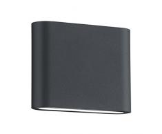 Trio Leuchten 227560242 Thames II a + +, lampada da esterno, in alluminio, 2.5 Watts, integrato, antracite, 3 x 11.5 x 9 cm