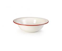 Ibili lavandino in acciaio smaltato, bianco/rosso, 3.6Â litri