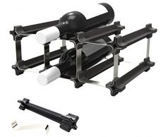 NOOK Weinregal Scaffale per vino, acciaio inossidabile, argento, 31,5 x 13,5 cm, 3 unità