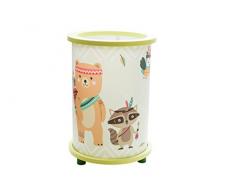 Elobra Little Indians - Lampada da tavolo per bambini, in legno, 40 W, colore: Verde lime
