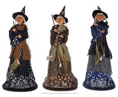 Pack 3 Befane con scopa luce e musica 70 cm