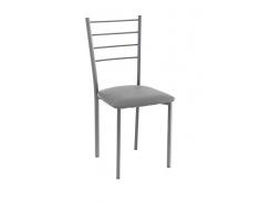 Wink Design Just Grey Sedia, Pelle Sintetica, Grigio, 40x40x88 cm