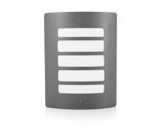 Lampada da parete Smartwares GWI â 171 HG a +, LED integrati IP44 in acciaio, Grey, 15.0 X 8.2 X 20.0 cm