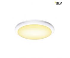 SLV Ruba 10 CW - Lampada da parete e da soffitto a LED, per esterni, IP65, 3000/4000 K, in plastica, 13 W, colore: Bianco