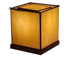 ivintage Thales tavolo cubo, Beige/Marrone Ruggine, 13Â x 13Â x 16Â cm