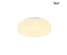 SLV Lipsy 30 Drum CW - Lampada LED da parete e soffitto, per esterni, IP44, 3000/4000 K, alluminio, 15 W, colore: Bianco