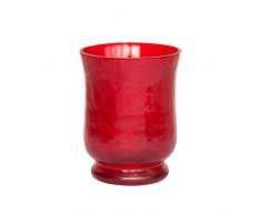 allInterno Candela votiva al Dettaglio 100308-3 Crackle Rosso 18 cm Set di 3