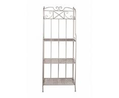 Galileo Casa 2421788 Scaffale Battuto, 4 Piani, Ferro, Bianco, 29x62x167 cm