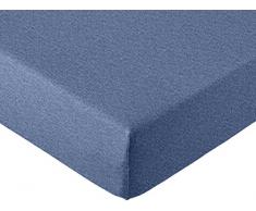AmazonBasics - Lenzuolo con angoli Francese, in jersey mélange, Chambray 140 x 200 x 30 cm