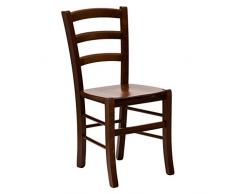 La Seggiola Paesana, Art.133, Sedia Strutturanoce Scuro, Seduta in Massello, Set. 2Pz