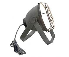 Brilliant BO - Lampada decorativa da tavolo, in metallo, 60 W, in acciaio spazzolato