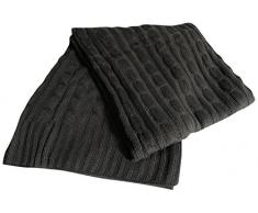 Soleil docre, Plaid in Maglia Tricot, Acrilico, Grigio, 150Â x 120Â x 1Â cm
