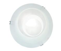 Tosel 40265 Plafoniera - Marine Filo e Lamiera Acciaio, Vetro Opaco, E27, 60 W, Bianco