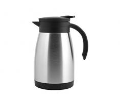 Officine Standard 602680 Brocca Termica, Acciaio Inox con Manico Nero, Lt 0,75, 18/10