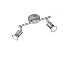 Reality Paris Barra con Lampadina LED, 2 Luci GU10, 3 W, Titano, 8 x 25 x 13,5 cm