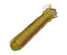 Wurko Cavo di stendibiancheria, Metallo, Oro 23x5x5 cm Oro