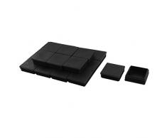 Sourcingmap - Tappi Quadrati per Gambe della Sedia, 60 x 60 mm, 20 Pezzi, Colore: Nero
