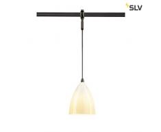 SLV TONGA 4Â 4Â corrente ad alto voltaggio, lampada a sospensione per binario Easytec II, Plastica PP, Nero