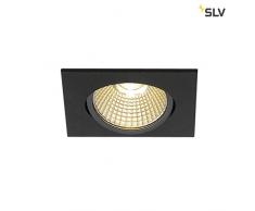 SLV New TRIA - Lampada da incasso a soffitto a LED, quadrata, per interni, 1800-3000 K, 7,2 W, alluminio, 7,3 W, colore: Nero