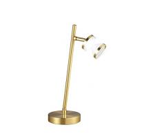 Trio Leuchten Trio 577110108 Levisto Barra con Faretti a LED, Lampada da Tavolo in Ottone Opaco, 4.5 W, Tischleuchte Messing Matt