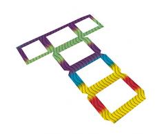 MarpaJansen 548.710-00 - Lanterna in cartone ondulato, altezza 18 cm, 14 cm per lato, 5 pezzi, arcobaleno, multicolore, taglia unica