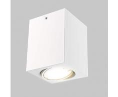 Briloner Leuchten Plafoniera LED GU10, con riflettore orientabile, 400 Lumen, 3000 Kelvin, Bianco, 8 x 8 cm, 5 W