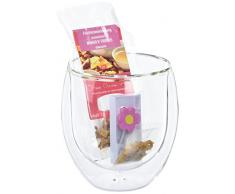 LEVIVO SET20020000163 Candela A Forma di Fiore E Zucchero per tÃ¨ in Sacchetto Decorativo, Transparent