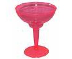 10 calici da margarita in plastica rosa