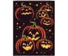 3 Adesivi per finestre zucche scure Halloween