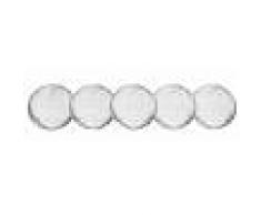 Set portatovaglioli a sfera con sfaccettature in argento