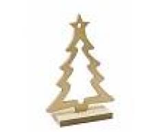Decorazione di legno albero di Natale dorato