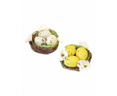 2 decorazioni nidi di Pasqua