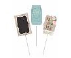 3 decorazioni centrotavola Mr & Mrs