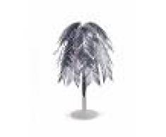 Centrotavola metallico foglie tropicali argento