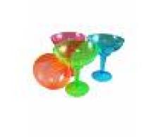 12 calici da margarita in plastica multicolor