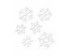24 adesivi per finestra fiocchi di neve bianchi