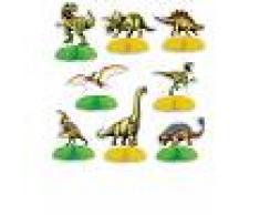 8 mini centrotavola dinosauri