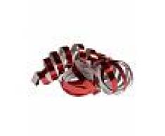 2 Rotoli di stelle filanti rosso metallizzato 4m
