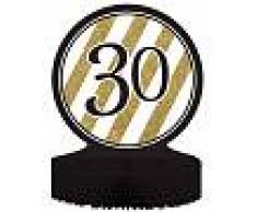 Centrotavola 30 anni nero e oro
