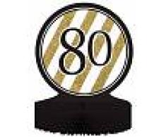 Centrotavola 80 anni nero e oro