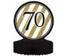 Centrotavola 70 anni nero e oro