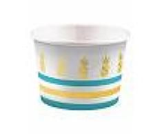 8 coppe gelato con ananas dorate