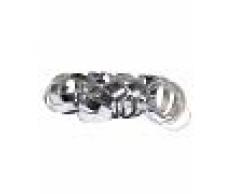2 Rotoli di stelle filanti argento metallizzato 4m