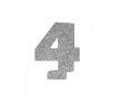 Centrotavola argentato con brillantini numero 4